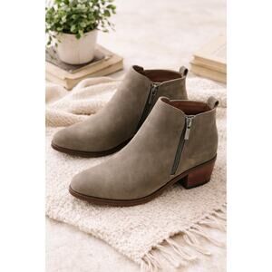 Aetrex Orthopedic Ankle Booties 7.5 Brown Leather Side Zip Comfort Boot